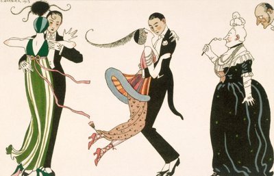 La Folie du Jour, gravé par H. Reidel pour les Amis du Journal des Dames et des Modes - Georges (after) Barbier