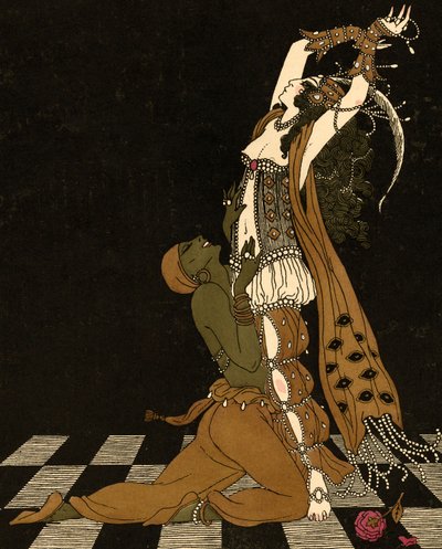 Vaslav Nijinsky et Ida Rubinstein dans Schéhérazade - Georges (after) Barbier