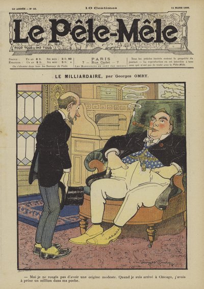 Le milliardaire. Illustration pour Le Pêle-Mêle, 1906 - Georges Antonin Henri Mory