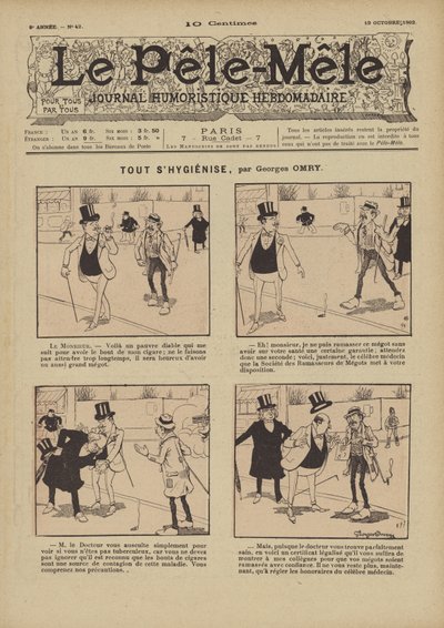 Tout shygienise. Illustration pour Le Pêle-Mêle, 1902 - Georges Antonin Henri Mory
