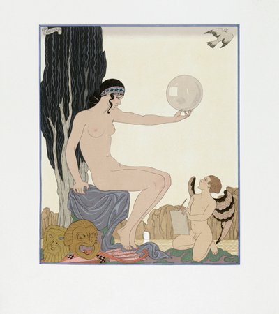Une muse inspire un artiste - Georges Barbier