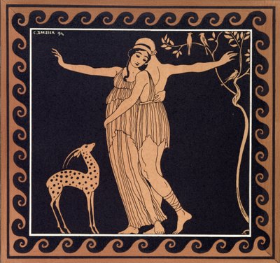 Scène de ballet avec Tamara Karsavina (1885-1978) 1914 - Georges Barbier