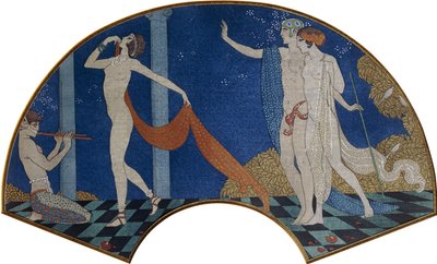Figures dansantes sur une terrasse - Georges Barbier