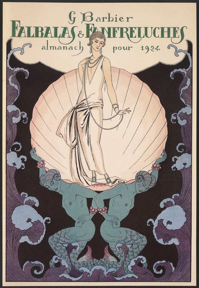 Falbalas et Fanfreluches, Almanach pour 1924, couverture, par George Barbier, impression - Georges Barbier