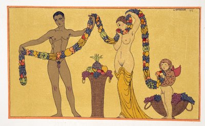 Illustration des Chansons de Bilitis, par Pierre Louÿs, pub. 1922 - Georges Barbier