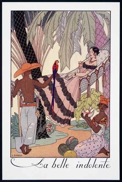 La Belle Indolente, de Falbalas et Fanfreluches, Almanach des Modes Présentes, Passées et Futures - Georges Barbier