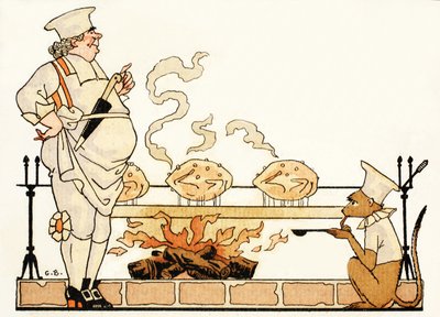 Rôtissage à la broche - Georges Barbier