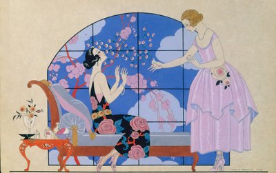 Deux dames dans un salon - Georges Barbier