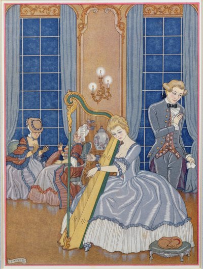 Valmont séduisant sa victime, illustration de 