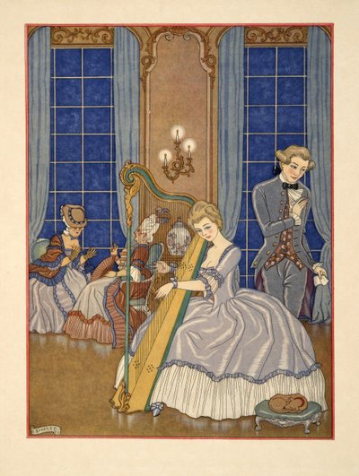 Valmont séduisant sa victime, illustration des 