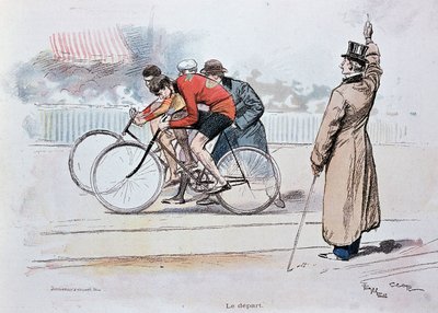 Course de vélo : le départ - Georges Bertin Scott