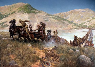 Dernière traversée de la Tugela par Buller, février 1900 - Georges Bertin Scott