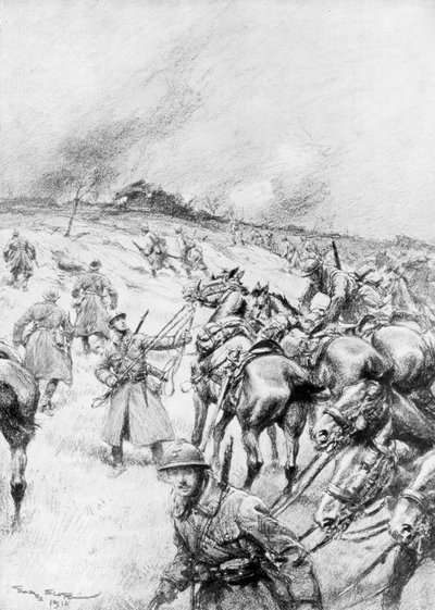 Cavalerie française en action, 1918 - Georges Bertin Scott