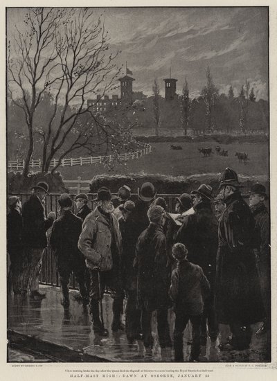 Demi-mât haut, aube à Osborne, 23 janvier - Georges Bertin Scott