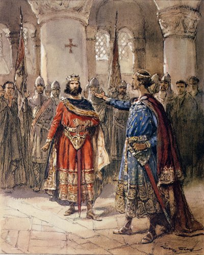 Hugues I Capet (941-996), roi de France et Adalbert de Périgord, de l