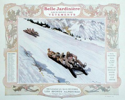Luge, illustration pour décembre d