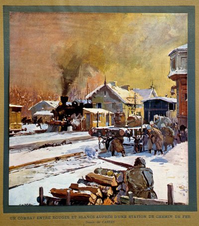 Révolution russe de 1917 : bataille entre les hommes blancs et rouges près d