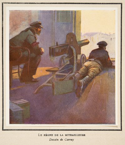 La puissance de la mitrailleuse, de Histoire des Soviets, pub. 1922 - Georges Carrey