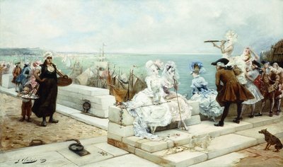 Figures élégantes regardant la régate, 1889 - Georges Clairin