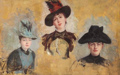Trois femmes en chapeaux, 1880 - Georges Clairin
