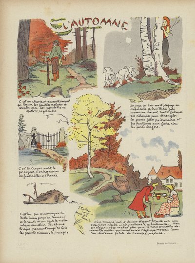 Automne. Illustration pour Le Rire - Georges Delaw