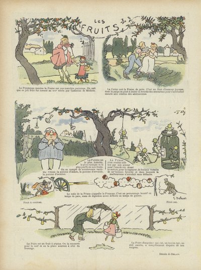 Fruits. Illustration pour Le Rire - Georges Delaw