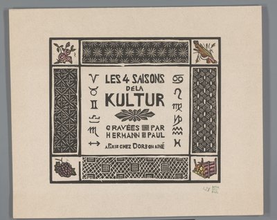 Couverture pour quatre gravures des horreurs de la Première Guerre mondiale - Georges Hermann Rene Paul