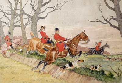 Chasse - dessin de Georges La Roque, vers 1900 - Georges La Roque