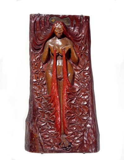 Isis. Bas-relief en acajou polychrome par Georges Lacombe (1868-1916) 1895. Paris, musée d