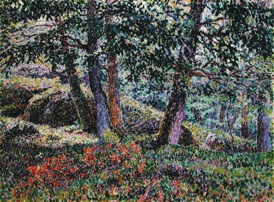 Chênes et buissons de myrtilles - Georges Lacombe