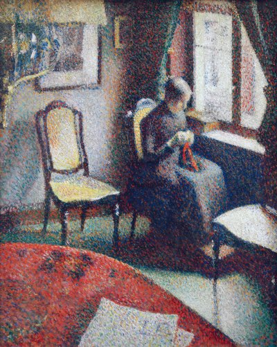 Femme cousant à la fenêtre - Georges Lemmen