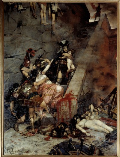 Andromaque. Troie prise, Pyrrhus eut dans son lot de butin la veuve d