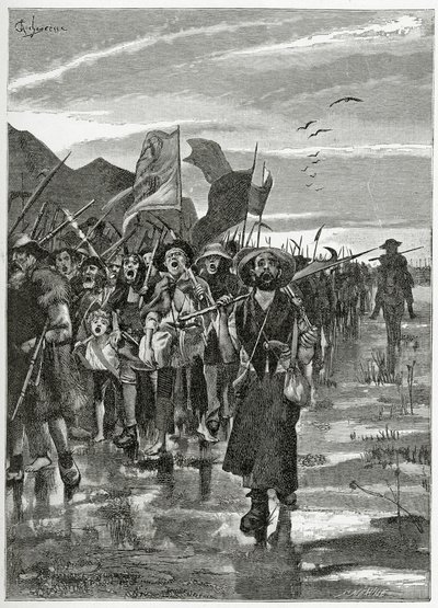 Le Torrent des rebelles - illustration de Han d’Islande, 19e siècle - Georges Marie Rochegrosse