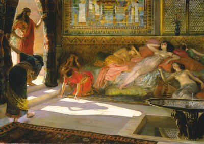 Nouvelle arrivée au harem, Thèbes, 18e dynastie, c.1890 - Georges Marie Rochegrosse