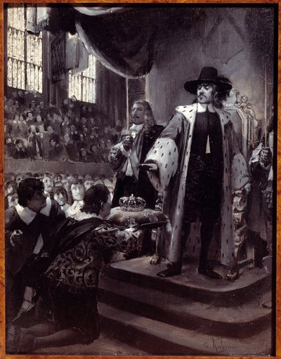 Oliver Cromwell refusant la couronne - Georges Marie Rochegrosse