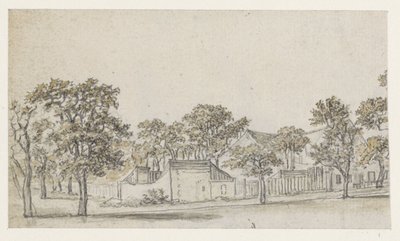 Groupe de maisons nichées parmi les arbres - Georges Michel