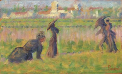 Figures dans un paysage, vers 1883 - Georges Pierre Seurat