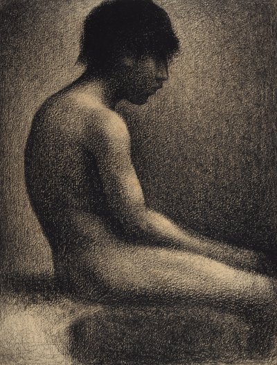 Nu assis. Étude pour Une Baignade, 1883 - Georges Pierre Seurat