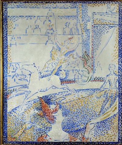 Esquisse pour le cirque (peinture sur toile) - Georges Pierre Seurat