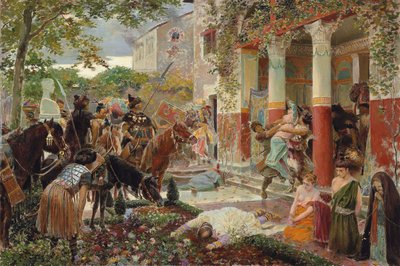 Villa romaine en Gaule saccagée par les hordes d