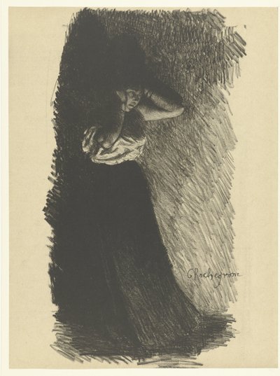 Femme debout avec les bras levés (Étude) - Georges Rochegrosse