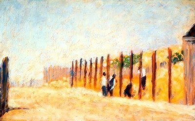 Enfoncer les pieux - Georges Seurat