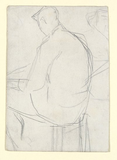 Homme assis sur un tabouret - Georges Seurat