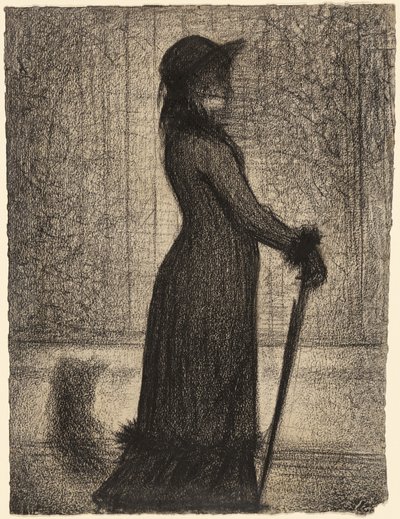 Woman Strolling (Une élégante) - Georges Seurat