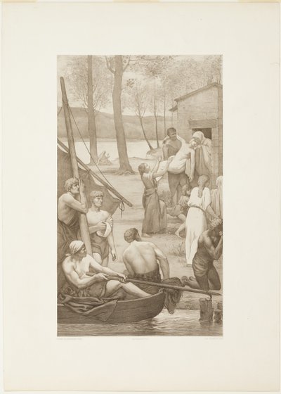 Vie pastorale de sainte Geneviève (panneau de gauche) - Georges William Thornley