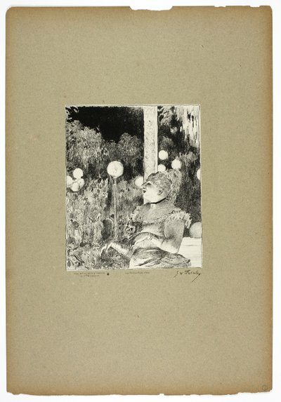 Thérésa Valdon, chantant le "Chant du chien". - Georges William Thornley