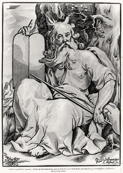 Moïse, gravé par Ludwig Businck (vers 1590-après 1630) - Georges after Lallemand