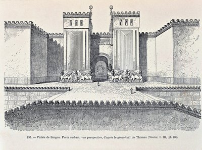 Reconstruction de la porte sud-est du Palais de Sargon à Dur-Sharrukin, aujourd