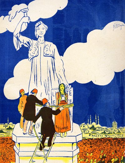 La Turquie lie la Bulgarie à la Statue de la Liberté, 1908 - Georges d 1878 1937 Ostoya