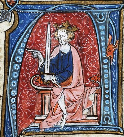 Conrad Ier le Jeune, roi de Francie orientale, extrait de Spieghel Historiael de Jacob van Maerlant, vers 1330 (33526342263) - Georgia Levan Ramishvili from Tbilisi